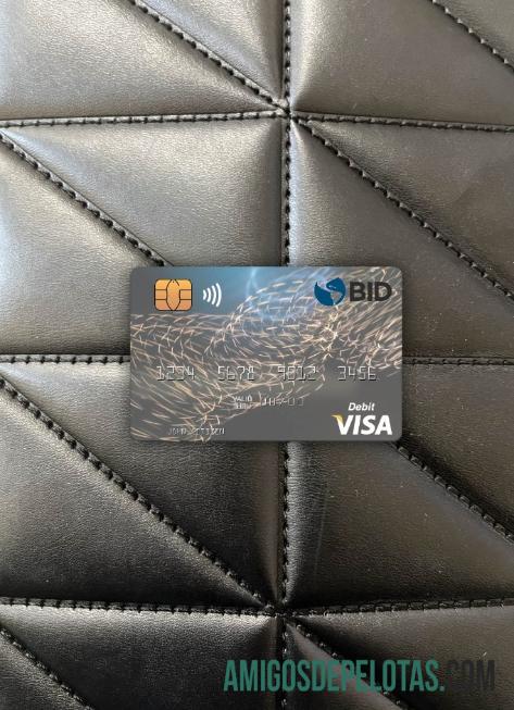 República Dominicana Banco BID Visa Cartão de Débito Photolook Front exemplo